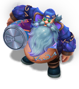 Music Fan Gragas Sapphire chroma