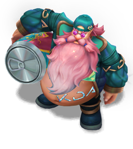 Music Fan Gragas Turquoise chroma